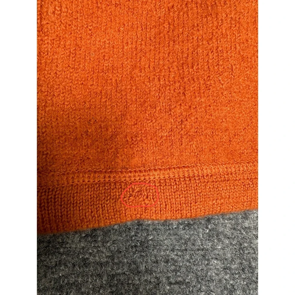 Burton Sweater Mens Large Orange Raglan Crew Neck Knit Pullover